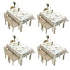 ZQSFPK 5Pcs Wipe Clean Pvc Tablecloth,137 * 180cm Leaves Pattern