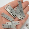 StayMax Small Stainless Steel Rectangle Numbered Tags with Two Holes