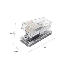 Mini Stapler, Portable Stapler, with 1000 Standard Staples, Suitable for Home Office, for Work and Study Use(Clear)