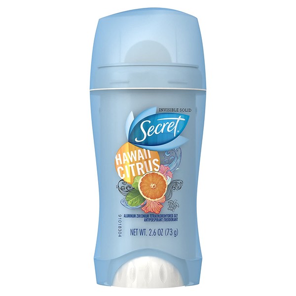Secret Deodorant Scent, Hawaii Citrus Breeze, 2.6 Ounce, Packaging May Vary