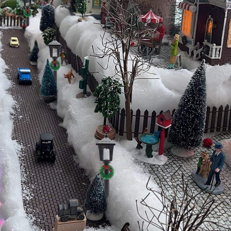 Christmas Lamp Post Village Accessories, 20 Pcs Lantern Posts Decorative