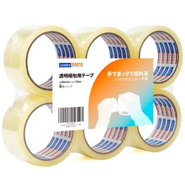 ADHES Hand Straight OPP Tape Packing Tape Transparent For Moving Delivery Heavy Objects 48mm x 35m (6)