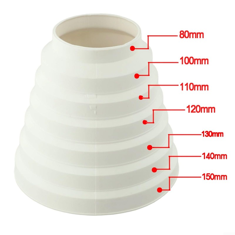 Exhaust Fan Pipe Reducer 80mm 100mm 110mm 120mm 130mm 140mm