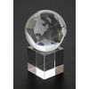 Amlong Crystal World Globe (2.2" Diameter) On Crystal Display Stand