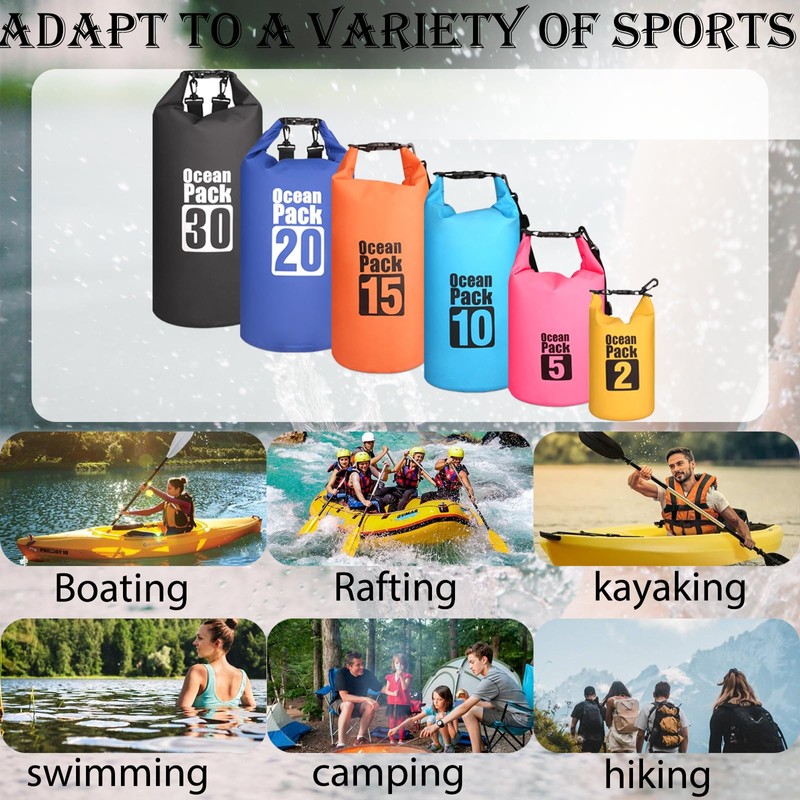 POPOYU Dry Bag, gray, WaterproofBag