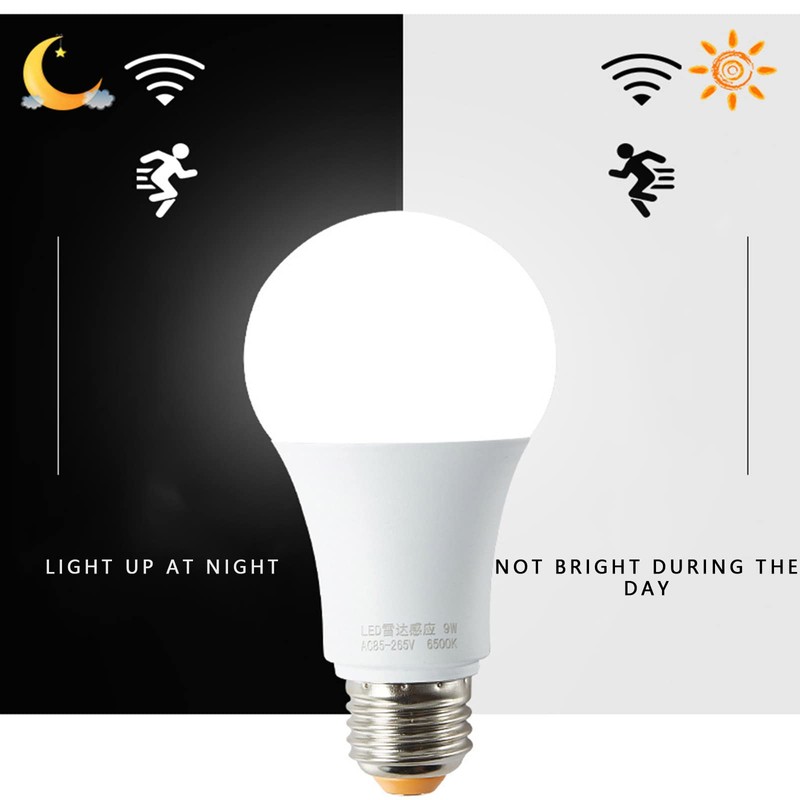 Radar Motion Sensor Light Bulb 12W (100-Watt Equivalent) E26/E27 6500K