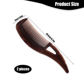 2pcs Dandruff Comb, 8.11x1.97in Hollow Tooth Hair Comb Comfortable Dandruff Psoriasis Brush Scalp Sweep Detoxing Massage Comb for Woman&Man