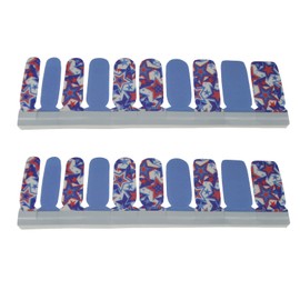 Full Nail Stickers Press on 6 Sheets 120 Nail Polish Wraps Self-Adhesive for Women Girls (D)