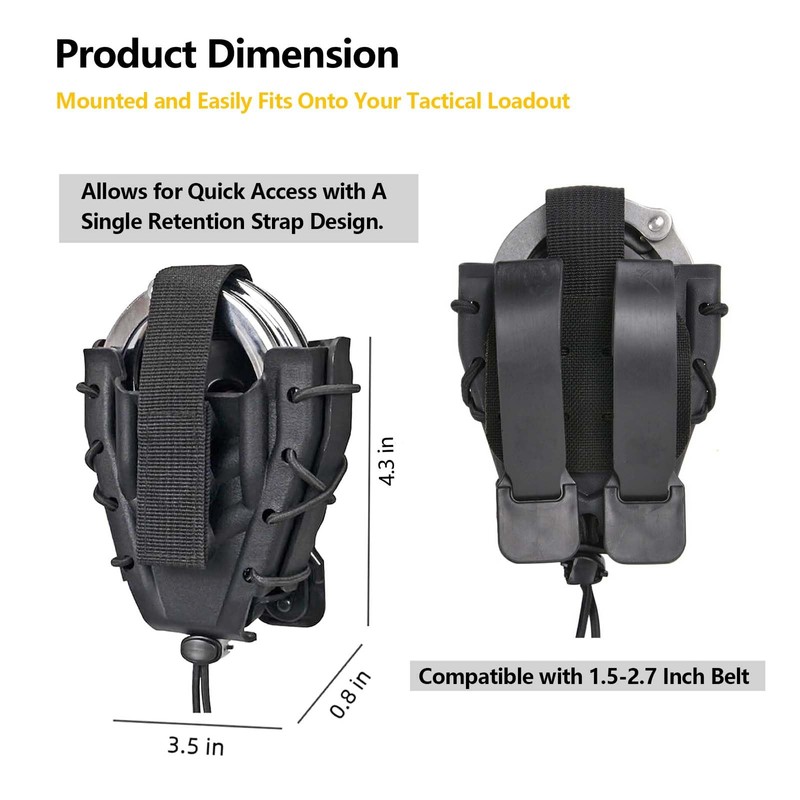 Handcuff Holster, Open Top Handcuffs Case, Cuff Pouch, Cuff Holder.