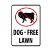 Aluminum Vertical Metal Sign Multiple Sizes Dog Free Lawn Hazard