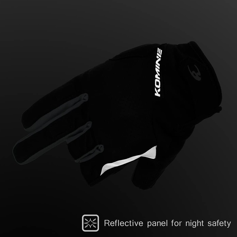 Komine GK-2603 Protective 3 Fingerless Mesh Gloves for Motorcycles Light