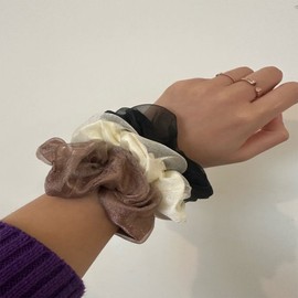 Diab Mesh Double Scrunchie Hair Tie Hair Scrunchie / 디아브 메쉬 이중 곱창 머리끈 헤어 스크런치 슈슈