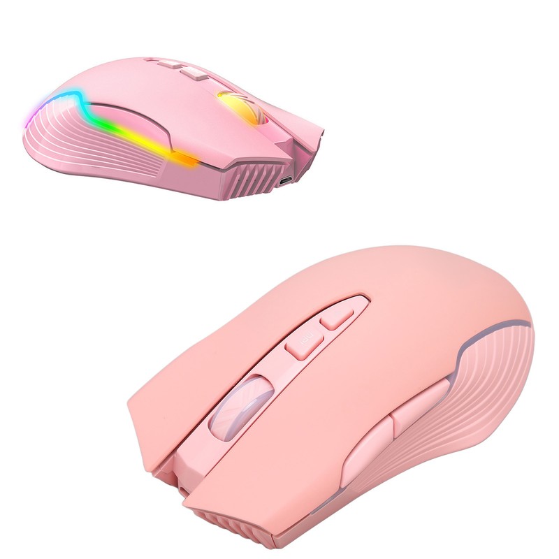 Wireless Mouse 2.4G Rechargeable USB RGB Professional Grade Optical Sensor