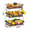 GILLAS 3 Tier Countertop Fruit Basket with 2 Banana Hangers