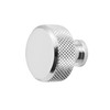 Decoranddecor Amelia Knurled 35mm Round Kitchen Cabinet Furniture Knobs Aluminium