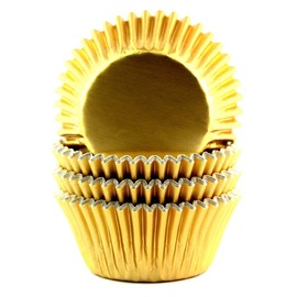 Eoonfirst Foil Metallic Cupcake Liners Standard Baking Cups 100 Pcs (Gold)