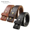 One Piece Full Grain Buffalo Leather Replacement Belt Strap 1-1/2"