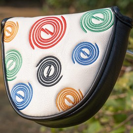 Mytag Putter Cover Mallet Golf Headcover Odyssey Putter Cover Odyssey Putter Cover Premium Leather Magnetic Closure Mallet (White)