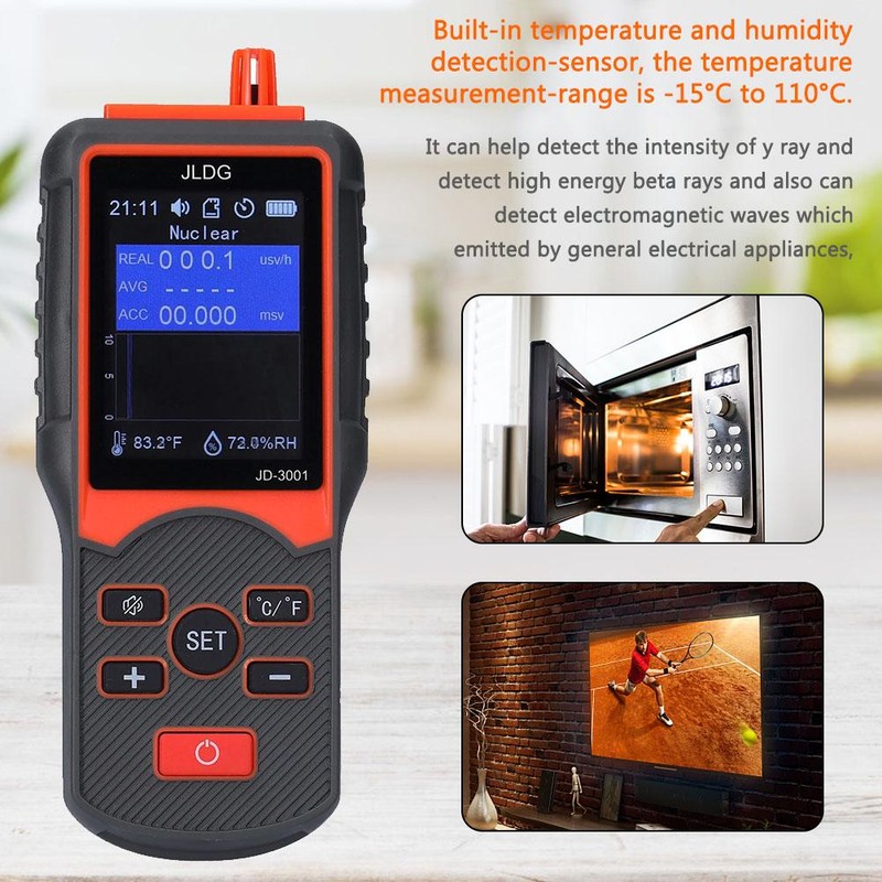 Nuclear Radiation Detector Dosimeter Professional Geiger Counter Radiation Detector Portable