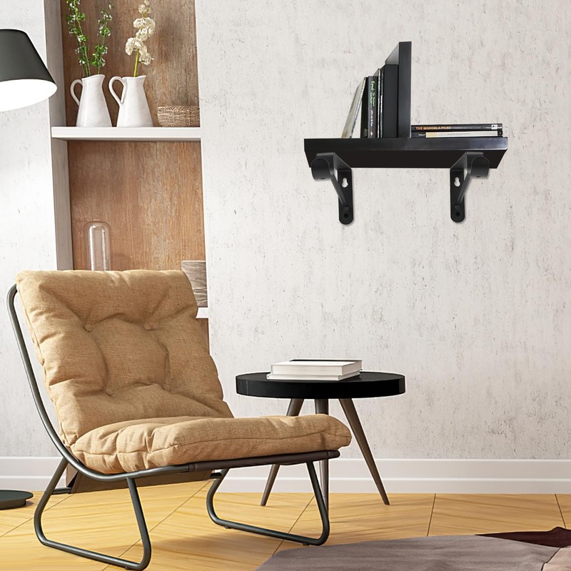Small Shelf and Rod Brackets, 4 Pcs Closet Shelf &