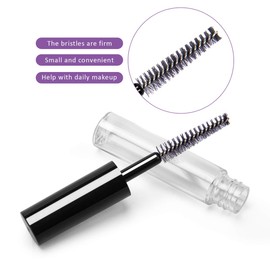 Adecco LLC 5 pcs 4ML Reusable Empty Bottle Tube Container for Eyelash Growth Oil /Mascara with Brush for Home and Travel by Adecco LLC