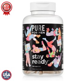 Pure for Men Original Vegan Cleanliness Stay Ready Fiber Supplement | 120 Caps