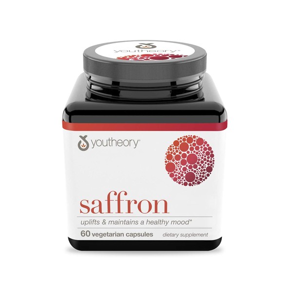Youtheory Saffron Advanced with Rhodiola, 60 Count (1 Bottle)