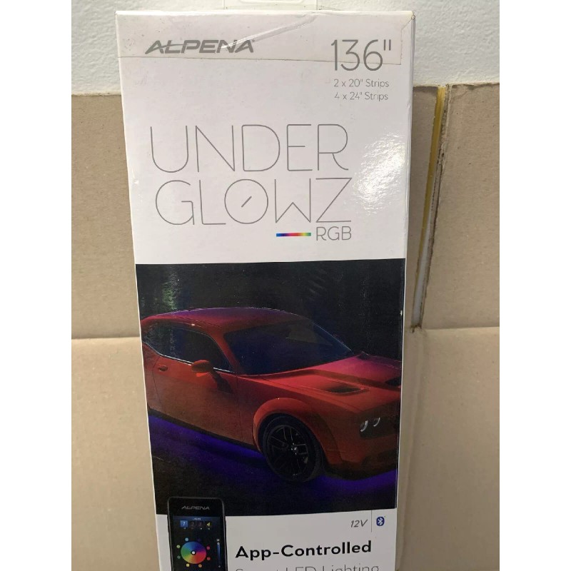 Alpena 77048 UnderGlowz RGB LED Smart Light Strip Kit, 136",