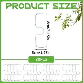 LUMOOM Pack of 20 Branch Separators for Fruit Trees, M-Shaped Branch Clips Metal for Garden Branches, Ideal for Support and Shaping, Lopper Holder for Fruit Branches, Branch Clips for Fruit Trees (M8