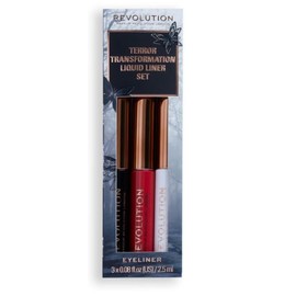 MAKEUP REVOLUTION Revolution Transformation Liquid Liner Set Black, Red & White 3 x 0.08 oz (2.5ml)