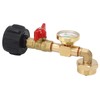 Propane Refill Adapter with Pressure Gauge and On Off Control