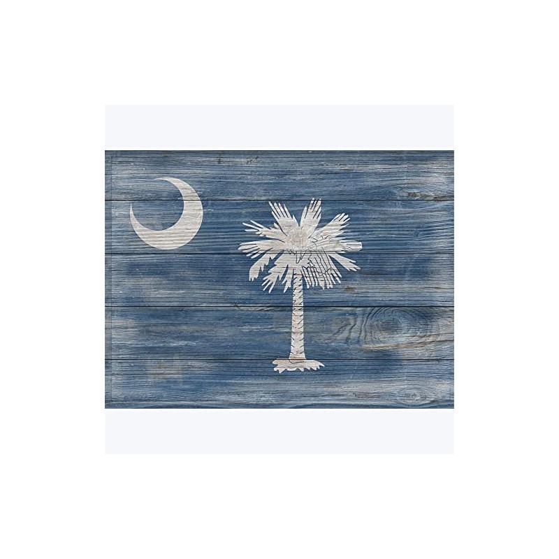 Young's Inc Wood South Carolina Flag - 24'' x 18''