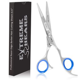 Extreme Shears Barber Scissors, Professional Barber Shears, Hair Cutting Scissors, Salon Scissors for Hair Styling, Barber Scissors for Man Woman Adults 6.5" 100% Japanese Stainless Steel, with Box