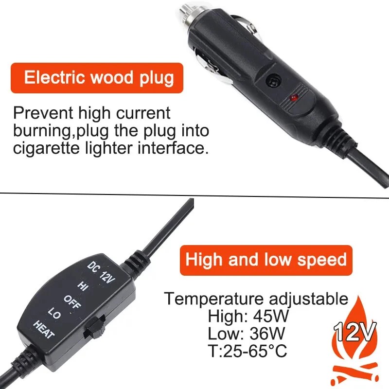 CP-AUTO Car Heated Seat Cover SUV Trucks 12V Universal Warmer