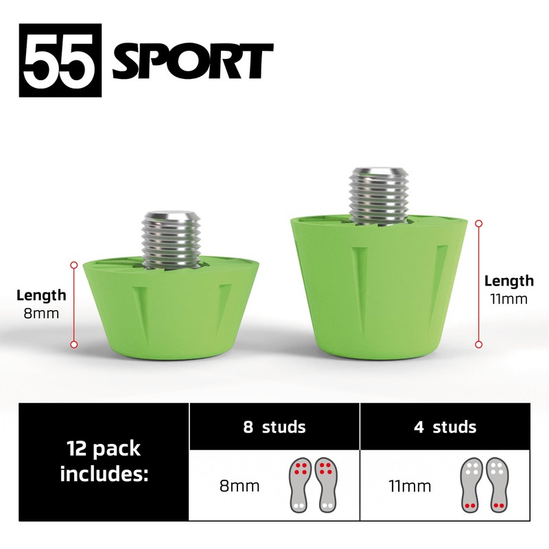 55 Sport X-Type Orbit Lightweight Nylon Replacement Football Studs -