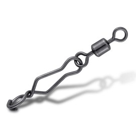 Dr.Fish 20 Pack Fishing Speed Clips with Barrel Swivel, Quick Lock Snaps Swivels Stainless Steel Clip Swivels Fishing Tackle, Fishing Swivels Rolling Swivels Quick Change Lure Clips 42LB