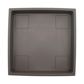 The HC Companies Accent Square Plant Saucer - Durable Plastic Trays for Plants - Square Tray for Water Drainage - UV Resistant Planter Saucer for Indoor & Outdoor Use (11”, Cappuccino, Pack of 1)