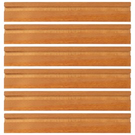 6 Pcs Vinyl Record Holders, Wall-Mounted Record Display Shelves, Vintage Wood Album Display Holders, Retro CD Wall Stands, LP Book Art Storage Racks for Home Decor