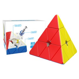 Moyu RS Pyraminx Magnetic Pyramid Puzzle Stickerless Magic Cube Easy Turn & Smooth Faster & Professional Triangle Cube(Magnetic Version)