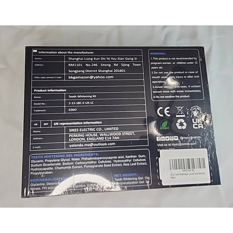 EZGO Teeth Whitening Kit Tooth Whitener with LED Light