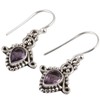 NOVICA Artisan Amethyst Dangle Earrings and Sterling Silver Teardrop from