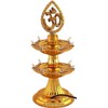 Layer Electric Diya Deepak Plastic Om Light Pooja Diya LED