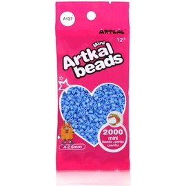 ARTKAL® Mini A Soft 2.6mm Iron-On Beads / Pack of 2000 / A137 Cornflower Blue Beads