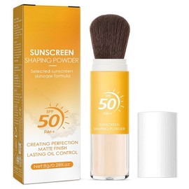 Mineral Powder Sunscreen Brush, Scalp Sunscreen SPF 50, Mineral Sunscreens for Face & Body, SPF Powder Sunscreens, Lightweight Matte Sun Protection Powders, Lasting Breathable Coverage