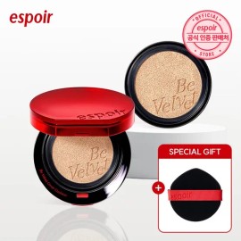 Espoir [포토리뷰 500P 적립] NEW 비벨벳 커버 쿠션 (본품+리필) [Photo Review 500P Reward] NEW Velvet Cover Cushion (Main Product + Refill)