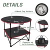 LESES Portable Folding Picnic Table Outdoor Camping Table with Storage