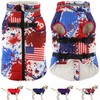 Dogcheer American Flag Jacket with Harness - Adjustable Waterproof Dog