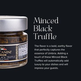 Tuscanini Reserve Minced Black Truffle in Extra Virgin Olive Oil , 2.82oz | Product of Italy | Minced Italian Truffle Mushrooms