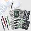 Funrous 32 Pcs Motivational Quote Pens Inspirational Notepads Mini Journal