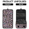 Animal Skin Purple Travel Toiletry Bag with Hanging Hook, Waterproof